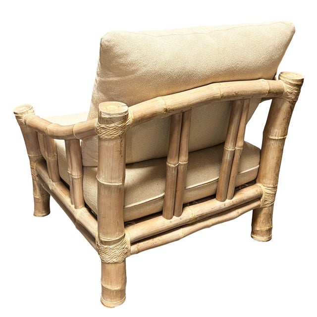 1980s Miami Coastal Elephant Bamboo Pole Sofa & Lounge Chair Living Room Set For Sale - Image 11 of 18