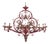 A French Painted Iron Chandelier, C 1945 For Sale