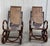 Wood 20th Century Art Deco Bentwood and Reed Seats Rocking Chairs For Sale - Image 7 of 8