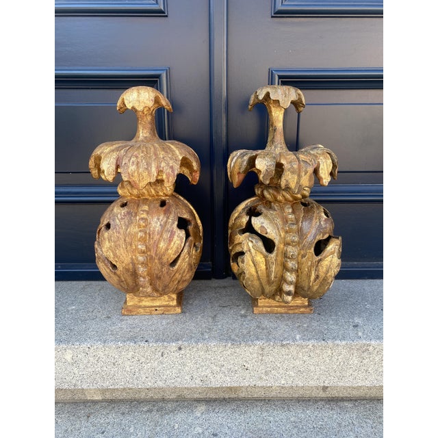 18th Century Ornaments in Chestnut, Set of 2 For Sale - Image 16 of 16