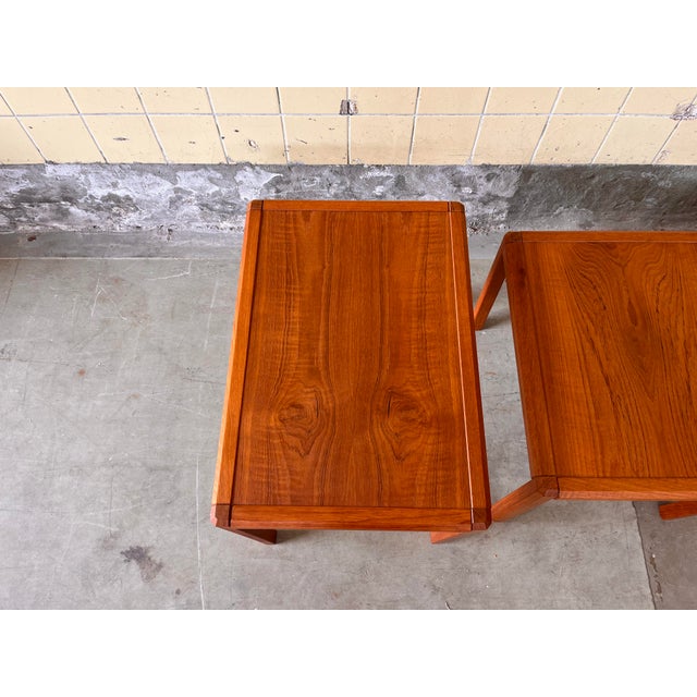 Vintage Danish Nesting Tables in Teak, 1960, Set of 3 For Sale - Image 4 of 7