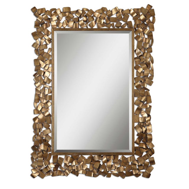 Modern Metal Forged Wall Mirror For Sale - Image 3 of 3