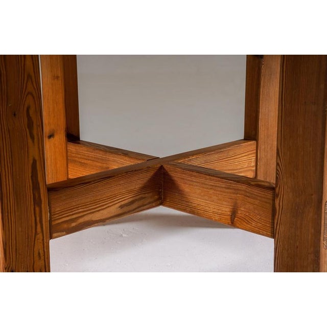 Large Swedish Dining Table in Pine by Roland Wilhelmsson, 1970s For Sale - Image 6 of 11