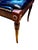 Wood Neoclassical-Style Tufted Leather Side Chair With Greek Key Trim For Sale - Image 7 of 10