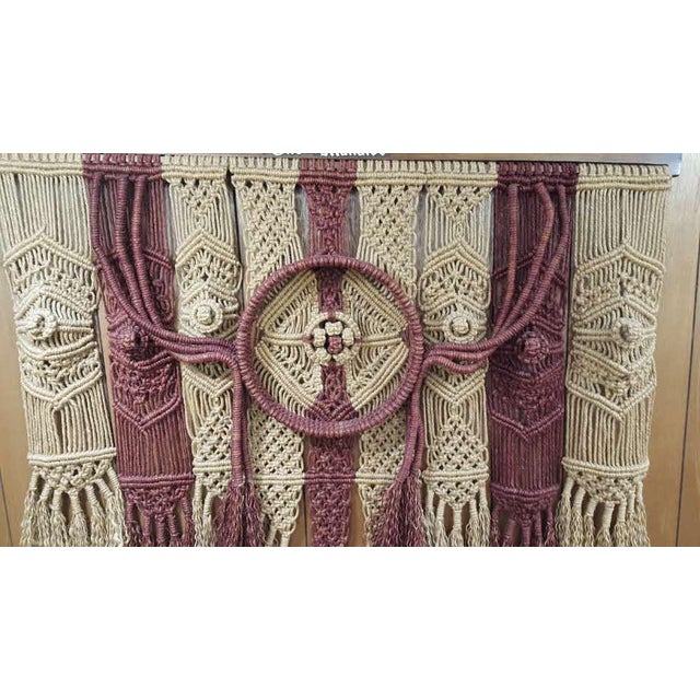 Large Vintage Macrame Wall Hanging Decor | Chairish