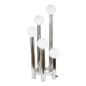 Austrian Polished Chrome Five-Light Table Lamp by Kalmar Austria