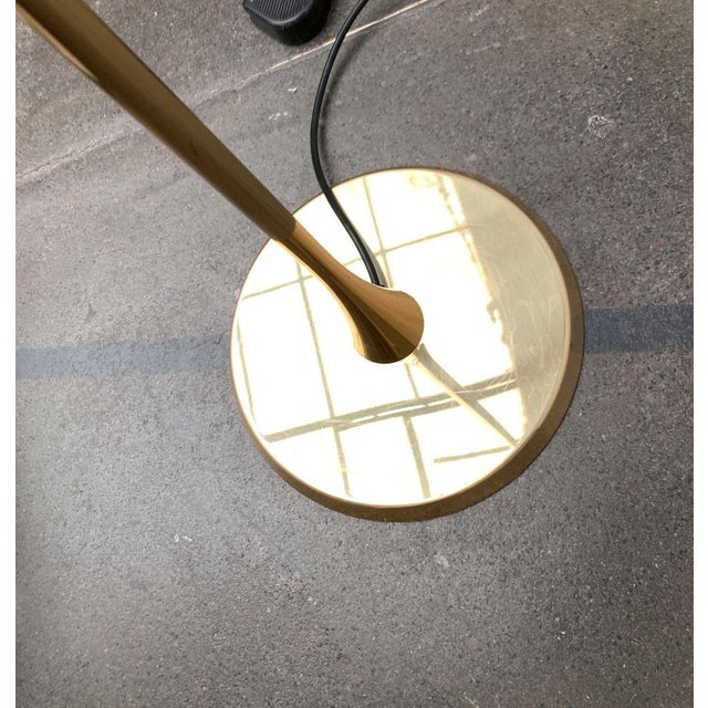 Gold Vintage Hollywood Regency Style Model Lonea Floor Lamp in Brass by Florian Schulz For Sale - Image 8 of 17