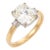 Mid 20th Century Gia 3.02 Carat Old Mine Cut Diamond 18k Two Tone Gold Engagement Ring, Size 6 For Sale