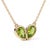 Toi Et Moi Double Pear-Cut Peridot August Birthstone Necklace For Sale - Image 4 of 4