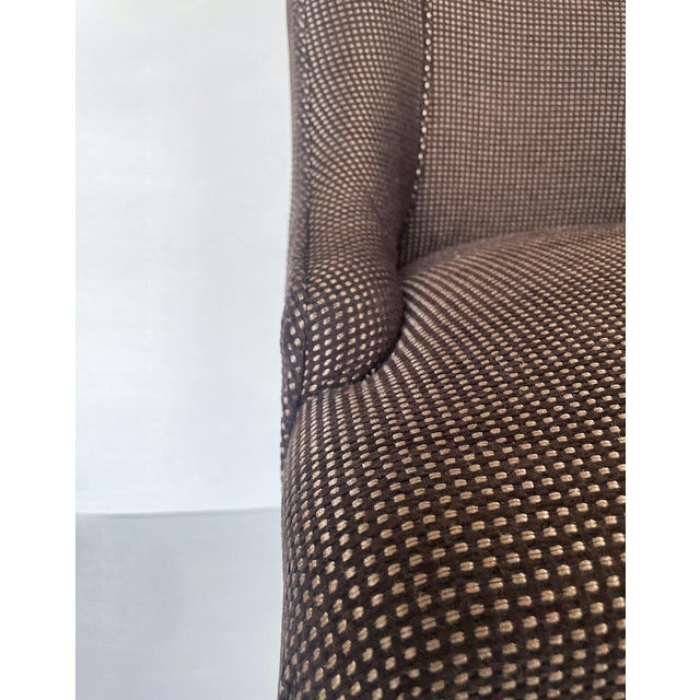 Black Set of Brown Fabric Armchairs, 1950s For Sale - Image 8 of 14