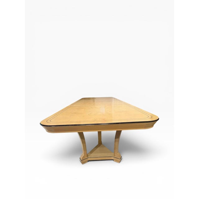 Century Furniture Century Furniture Burl Wood Double Pedestal Dining Table With Two 18” Leaves For Sale - Image 4 of 12