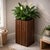 Brown Solid Wood Slatted Planter Box 11x11x24 For Sale - Image 8 of 8
