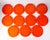 Mid-Century Modern Orange Melamine Stackable Dinner Plates, Set of 11 by Massimo Vignelli for Heller For Sale - Image 3 of 9