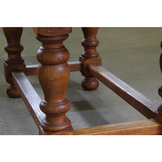 Antique Danish Baroque Coffee Table in Oak, 1890s For Sale - Image 11 of 18