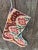 2020s Vintage Turkish Hand-Knotted Wool Rug Christmas Stocking, Bohemian Burgundy Pink For Sale - Image 5 of 6