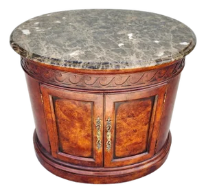 Henredon Style Marble Drum Table
