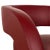 Set of Formenti Wave Leather Armchairs in Red with Stool For Sale - Image 4 of 11