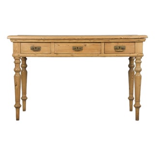 19th Century Country French Provincial Pine Writing Desk For Sale