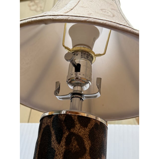 African Leopard Print Table Lamps, Pair For Sale In San Francisco - Image 6 of 12