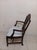 One Antique Wood Frame Armchair Fabric Upholstered Seat Dark Tone Style: Traditional Color: Brown Dimensions: 23" W x 38...