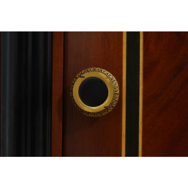 Pair Italian Versace Mahogany Nightstands For Sale - Image 10 of 18