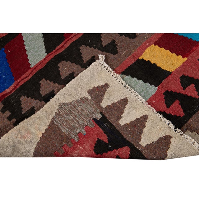 Mid-20th Century Vintage Kilim Runner Rug 4' 2" X 9' 5''. For Sale - Image 4 of 11