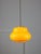 Mid-Century Italian Yellow Glass and Brass Pendant Lamp For Sale - Image 9 of 18