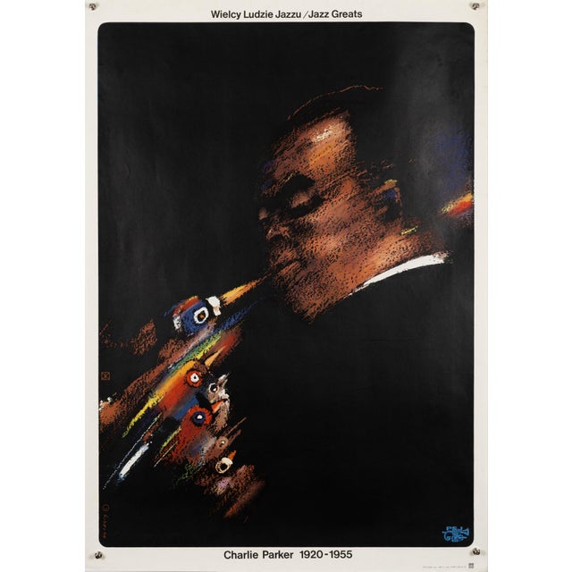 Charlie Parker Music Poster from Waldemar Swierzy, 1979 For Sale - Image 3 of 9