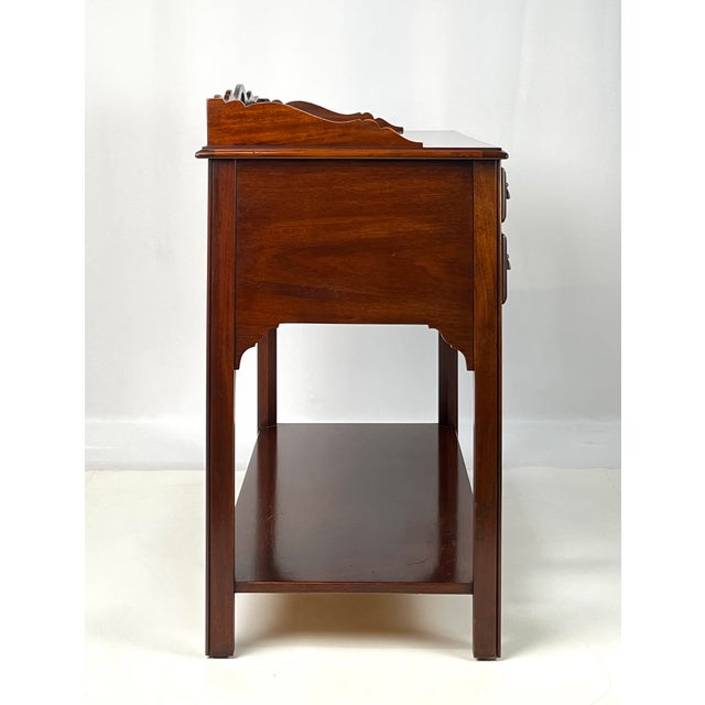 Vintage Hickory Chair Colonial Chippendale Style Mahogany Server For Sale - Image 9 of 18