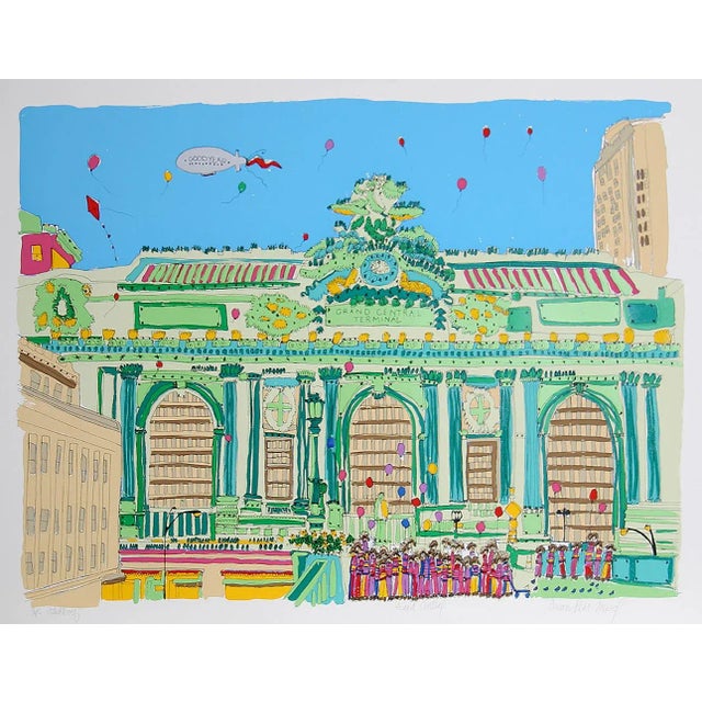 American 1970s "Grand Central" Screen Print by Susan Pear Meisel For Sale - Image 3 of 3
