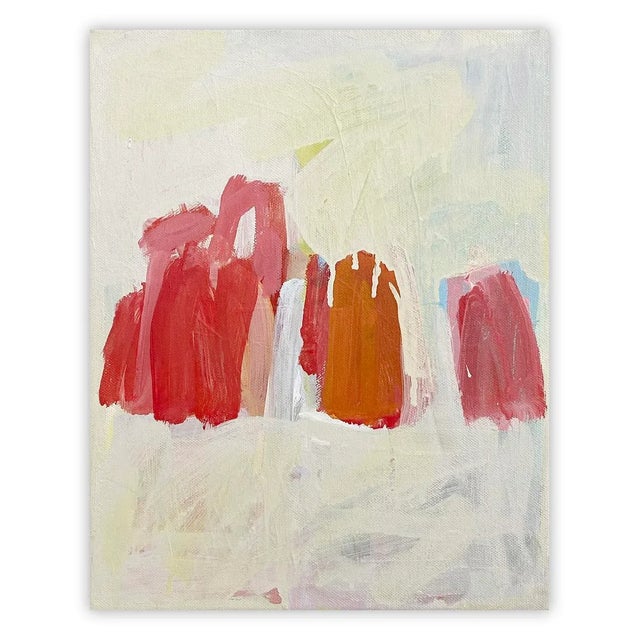 Contemporary Abstract Mixed Media on Canvas Painting "Community Triptych" by Laura Basterra Sanz For Sale - Image 4 of 9