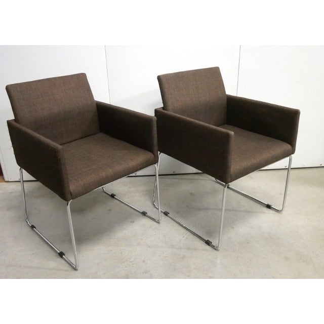 Vintage Italian Modern Armchairs in Metal, 1980s, Set of 2 For Sale - Image 3 of 15
