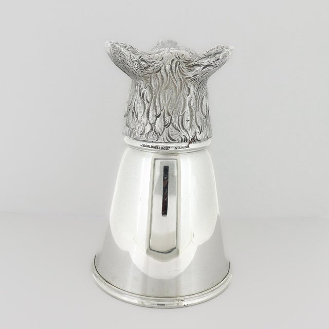 Metal Antique j.e. Caldwell Sterling Silver Cup Hunting Fox Head Stirrup Cup For Sale - Image 7 of 14