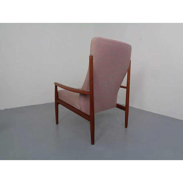 Set of Teak High-Back Chair and Ottoman by Grete Jalk for France & Son, Denmark, 1960s For Sale - Image 13 of 18