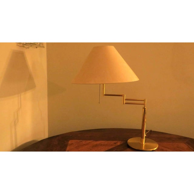 Metal Italian Multi-Adjustable Brass Table Lamp from Relux Milano, 1970s For Sale - Image 7 of 13
