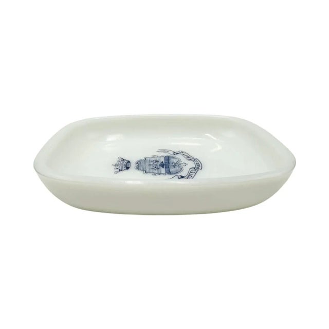 Vintage 5-Star Hotel Ritz Paris Ashtray Trinket Soap Dish White Milk Glass For Sale In Washington DC - Image 6 of 11