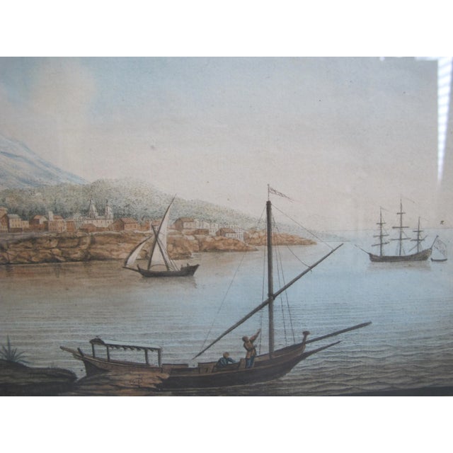 Pietro Fabris Watercolor Engraving Plate XXXVI View of Mount Etna From Catania For Sale - Image 4 of 9
