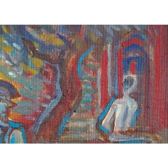 Abstract 1970s Ukrainian Artist Kovalenko Yu. Oil Painting on Cardboard 25-35 For Sale - Image 3 of 6