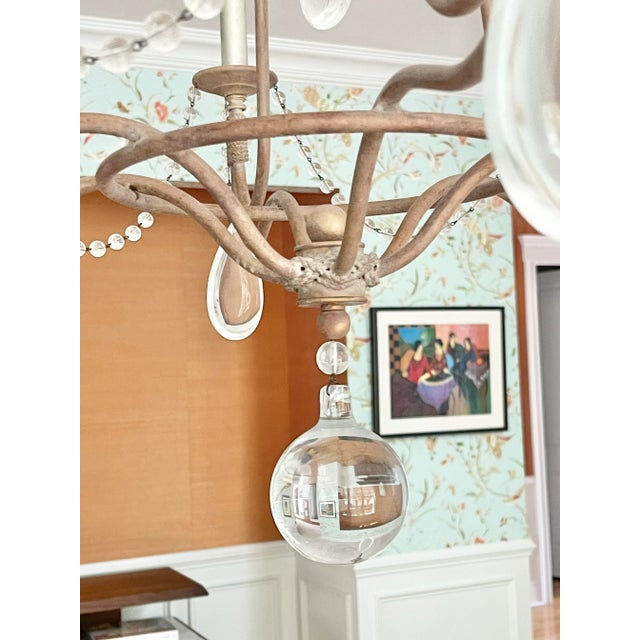 2000s Hart Associates Birdcage Crystal Chandelier For Sale - Image 10 of 12