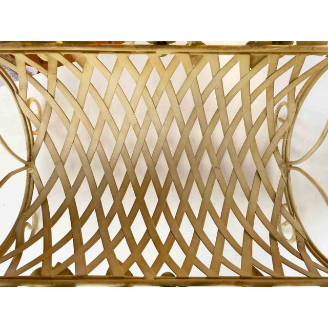 Traditional Magazine Rack - Vintage Italian Tole For Sale - Image 3 of 4
