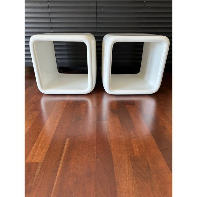 Vintage Italian Lacquered Fiberglass Side Tables - a Pair For Sale - Image 14 of 14