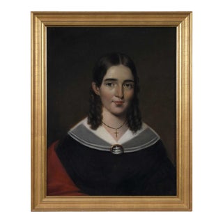 19th Century American Portrait of a Lady For Sale
