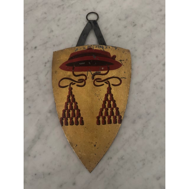 Red Vintage Coat of Arms For Sale - Image 8 of 8
