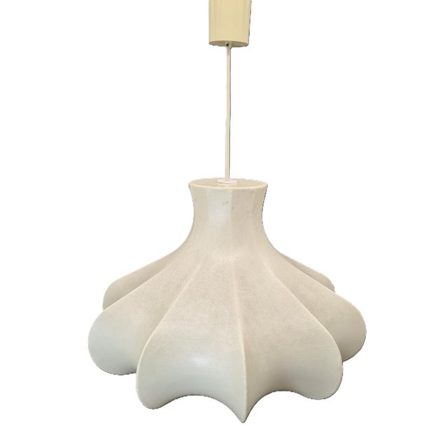 Cocoon Flower Pendant Lamp attributed to Friedel Wauer for Goldkant Leuchten, Germany, 1960s For Sale - Image 13 of 13