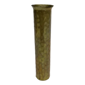 Vintage Artisan Created Weighted Solid Brass Bud Vase