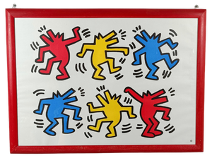 Poster of Dancing Dogs after Keith Haring from Nouvelles Images S.A., France, 1992