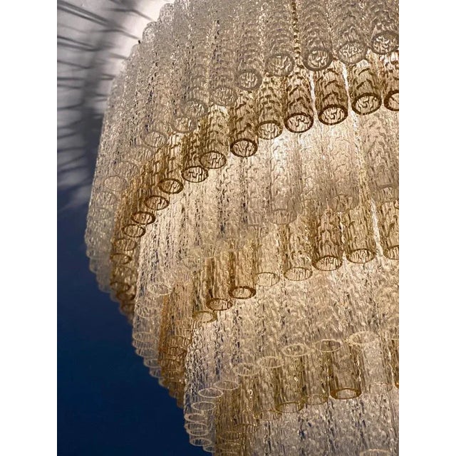 Murano Glass Chandelier by Gino Poli for Aureliano Toso For Sale - Image 9 of 14