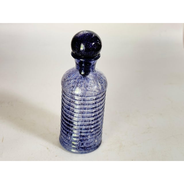 Purple Art Glass Boot Vase in Purple from Biot, France, 1960 For Sale - Image 8 of 11