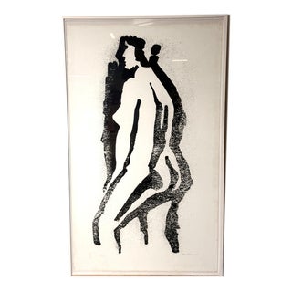 Maurits Van Saene, Nude Figurative Composition, Lithograph, Framed For Sale