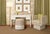 Wood Matthew Izzo Home Franklin Matte White Fluted Five Drawer Writing Desk For Sale - Image 7 of 10